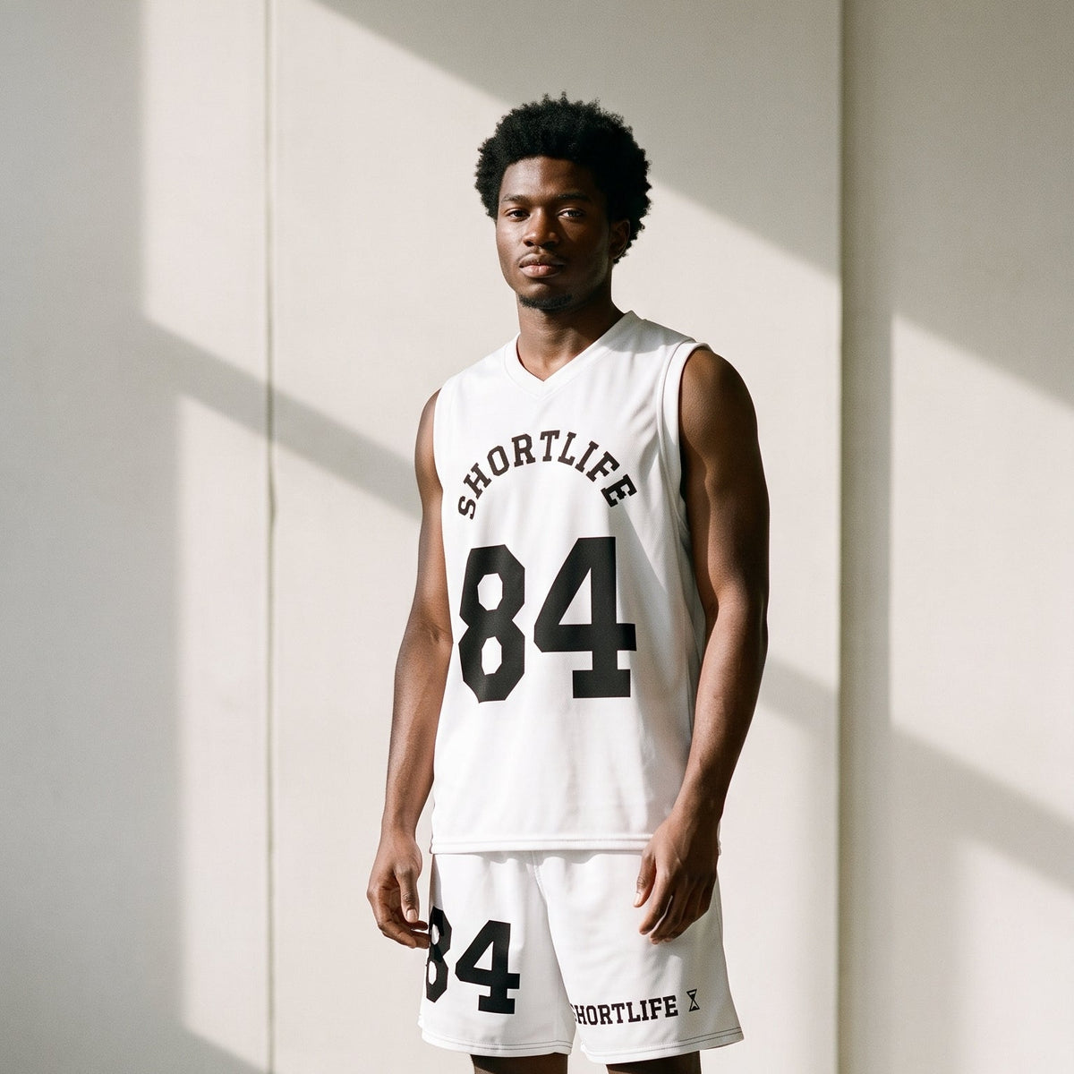 SHORTLIFE SLEEVLES JERSEY WHITE